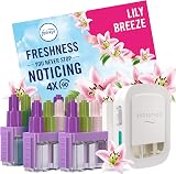 Febreze 3Volution Plug In Starter Kit Lily Breeze 4 Refills 20ml each