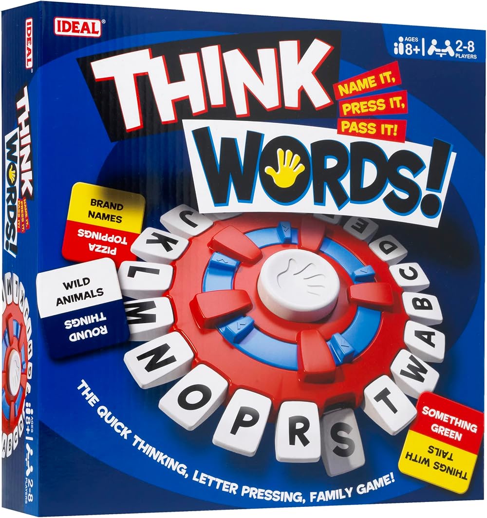 Ideal Think Words The Quick Thinking Letter Pressing Game 2-8 Players