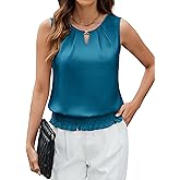 Blooming Jelly Women's Summer Silk Satin Tank Top Business Dressy Casual Outfits Trendy Sleeveless Tops 2025 Fashion