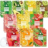 WENJLYJ 20 Combo Face Sheet Masks Skincare Set,Moisturizing Face Mask Skin Care Kit,Hydrating Facial Mask Gift Set for Women,Mom,Men,Wife & Girlfriends