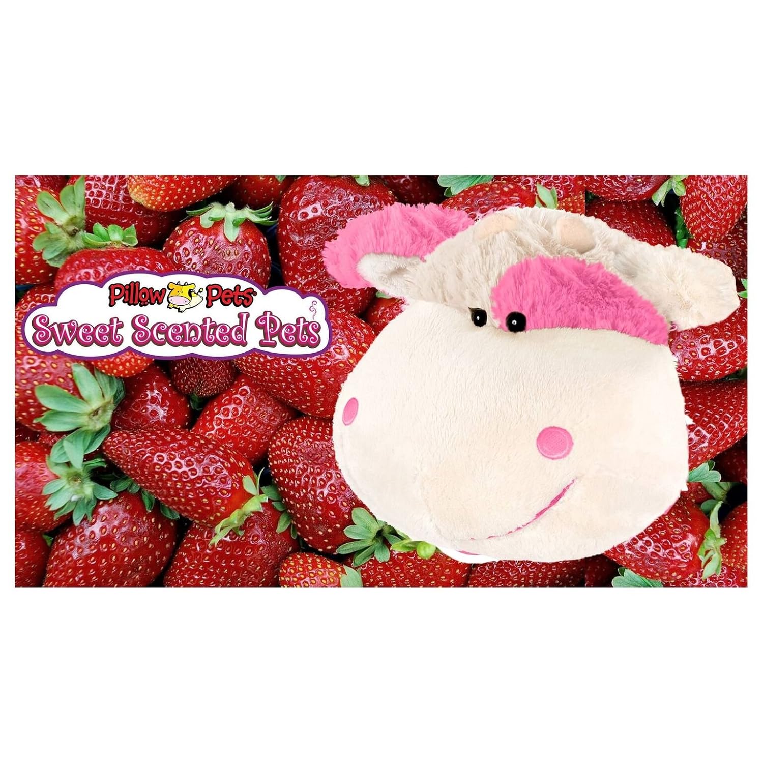 Ss Cow Strawberry Milkshake Scented Stuffed Animal Plush Toy