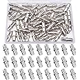 60 Pcs 5 x 16mm Shelf Bracket Pegs, Shelf Support Pins, Heavy Duty Metal Nickel Plated Stud for Bookshelf Cabinet, Wardrobe, 