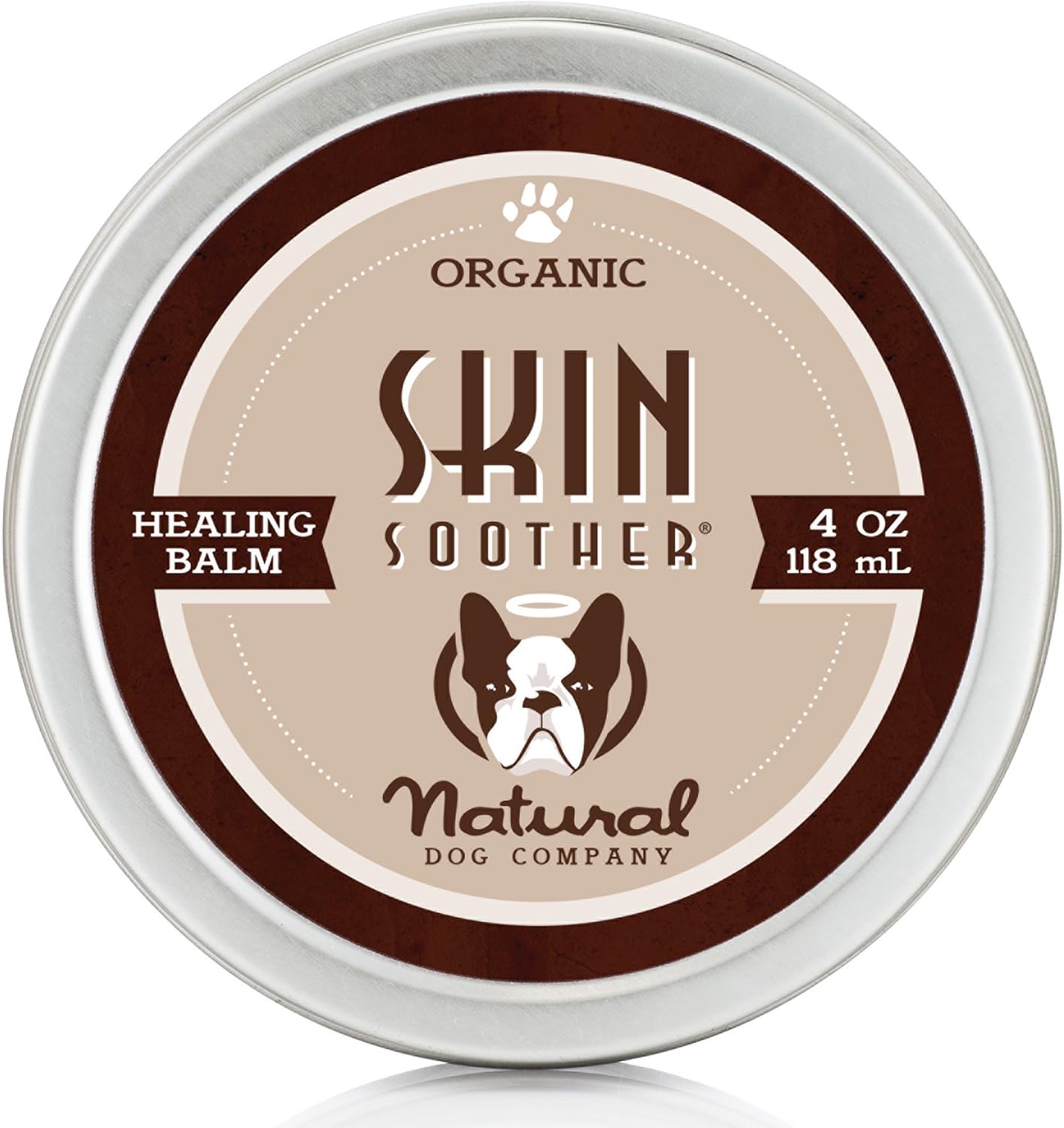 Natural Dog Company - Skin Soother - Organic, All-Natural Healing Balm - Treats Hot Spots, Bacterial Folliculitis, Dermatitis, Alopecia, Mange, Dry Flaky Skin