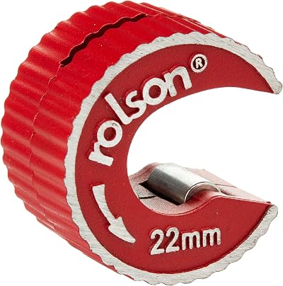 Rolson 22408 Copper Pipe Cutter 22 mm Rotary Action with Spare Blade
