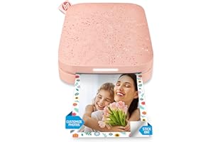 HP Sprocket Portable Photo Printer - Instantly Print 2x3 Sticky Backed Photos from Your Phone - Blush Pink Phone Photo Printe