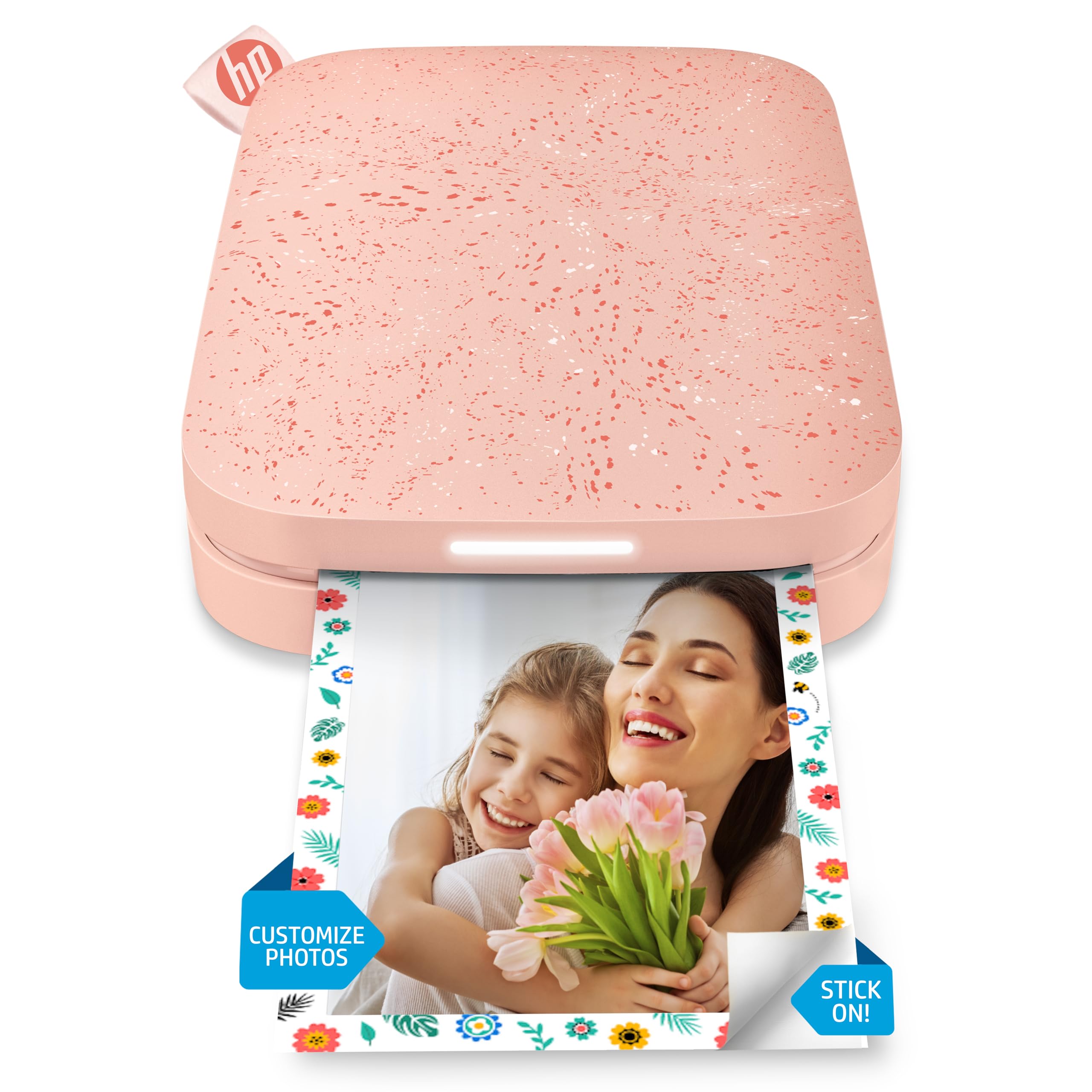 HP Sprocket 2x3 (5.1x7.5 cm) Instant Smartphone Photo Printer, Portable Color Wireless Mobile Printer, Zink Sticky-Back Photos, Print from App on Compatible iOS & Android Devices with Bluetooth, Pink