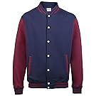 Awdis Varsity jacket - 16 Colours - Sizes XS to 2XL - Oxford Navy/ Burgundy - XS