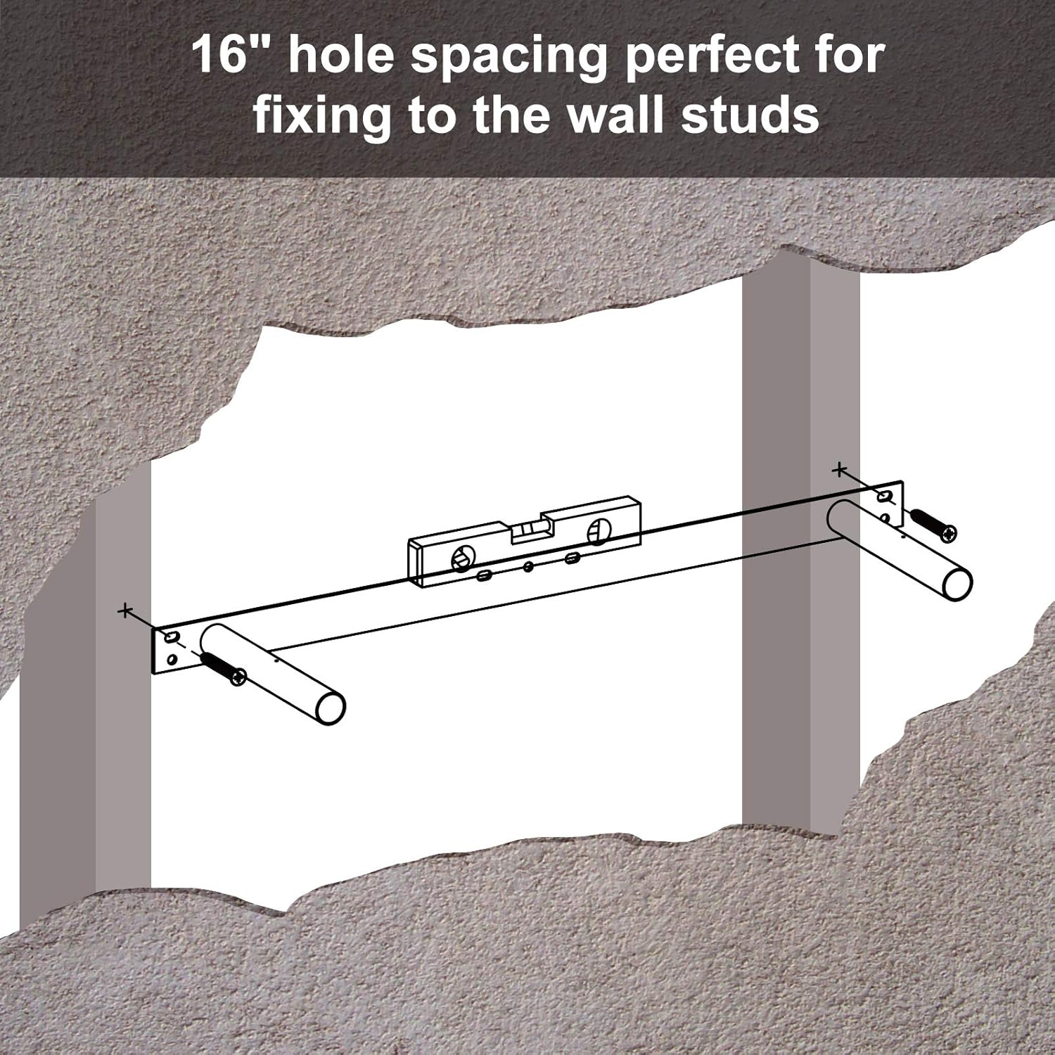 VASAGLE Floating Shelf Set of 2, Wall Shelf 23.6 Inch, Hanging Shelves Wall Mounted, for Photos, Decorations, MDF, White ULWS26WT-2: Furniture & Decor