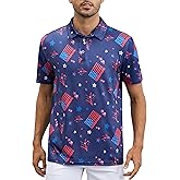 YXLUOKY Mens Polo Shirts Short Sleeve Print Golf Shirts Gifts for Men