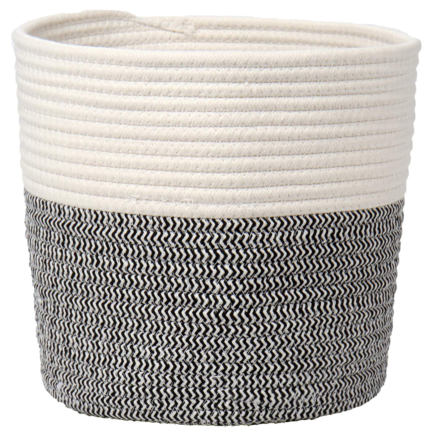 Briful 10"x10" Cotton Rope Woven Basket 25cmx25cm Plant Pots Indoor Jute Planter Rope Plant Baskets Plant Containers for Plants, Toys, Crafts, Rustic Home Decor