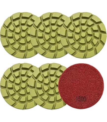 Stadea PPW158D Diamond Polishing Pads 4 Inch - Concrete Terrazzo Marble Stone Wet Polishing Grit 500