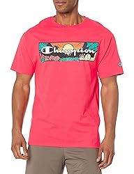 Champion mens Classic T-shirt, Graphic T Shirt, Red