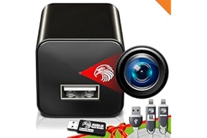 DIVINEEAGLE Plug-in Full HD Dome Camera - Premium Reliable 1080p Pet Cam with Motion Detection – Easy No-WiFi Setup & Data Protection – Ideal for Pet Nanny Use, with 64GB Card