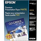 Epson Borderless Matte Paper Bright White 11 x 14 in (S041468) | Heavy weight card stock with elegant matte finish. Works wit