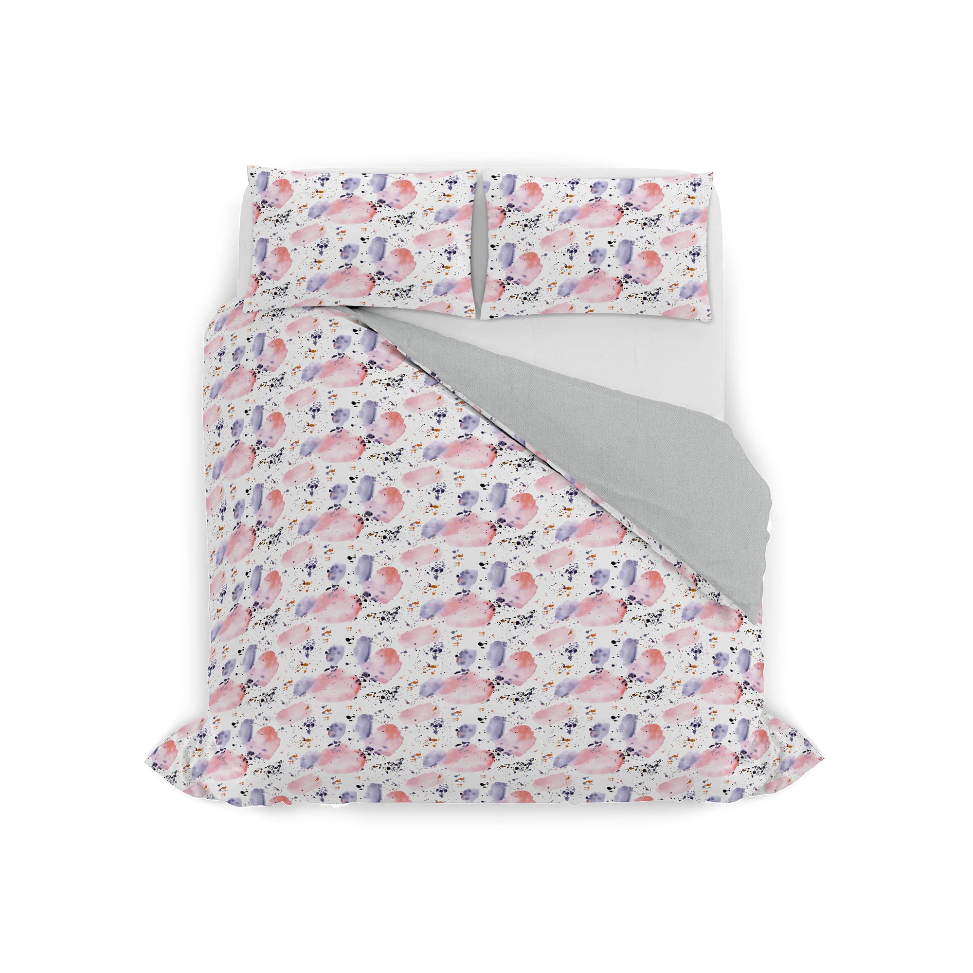 Italian Bed Linen Watercolor Duvet Cover Set, 14, Double