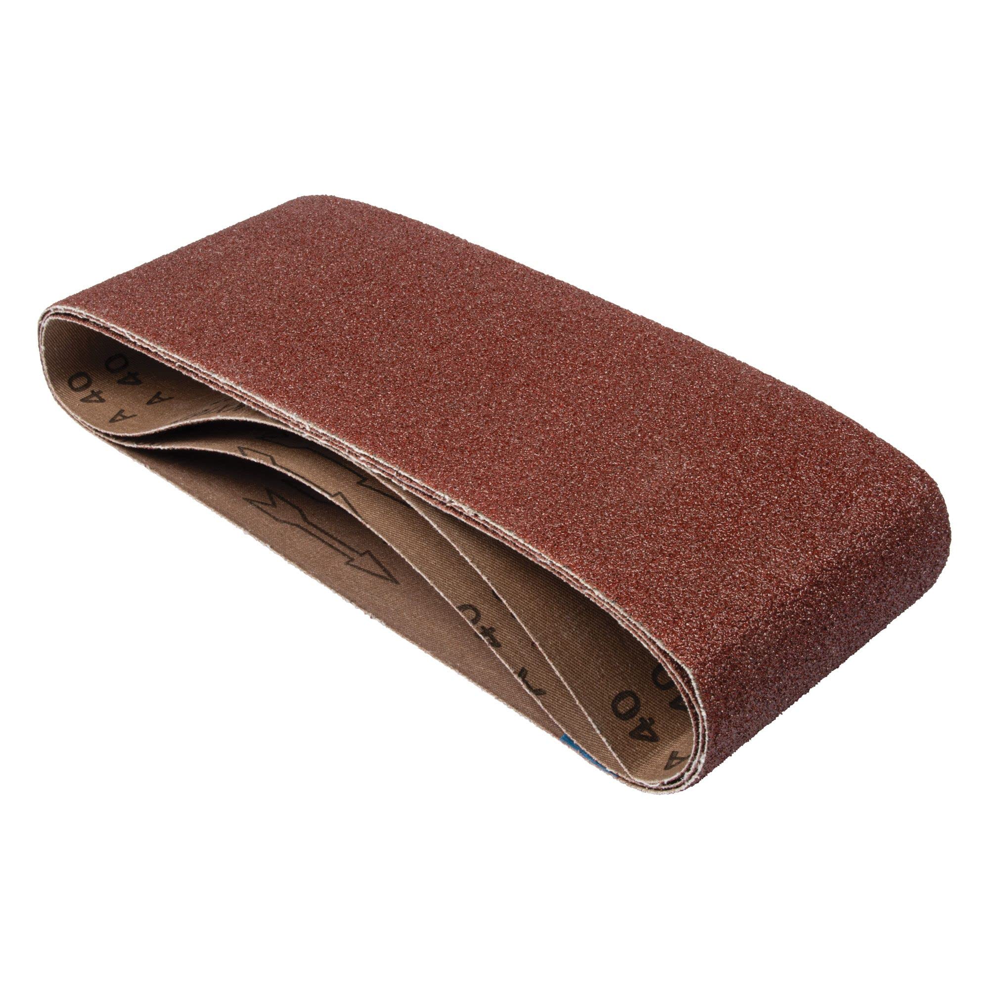 Trend Aluminium Oxide 75 x 457mm 120 Grit Abrasive Sanding Belt, AB/B75/120A, Pack of 3