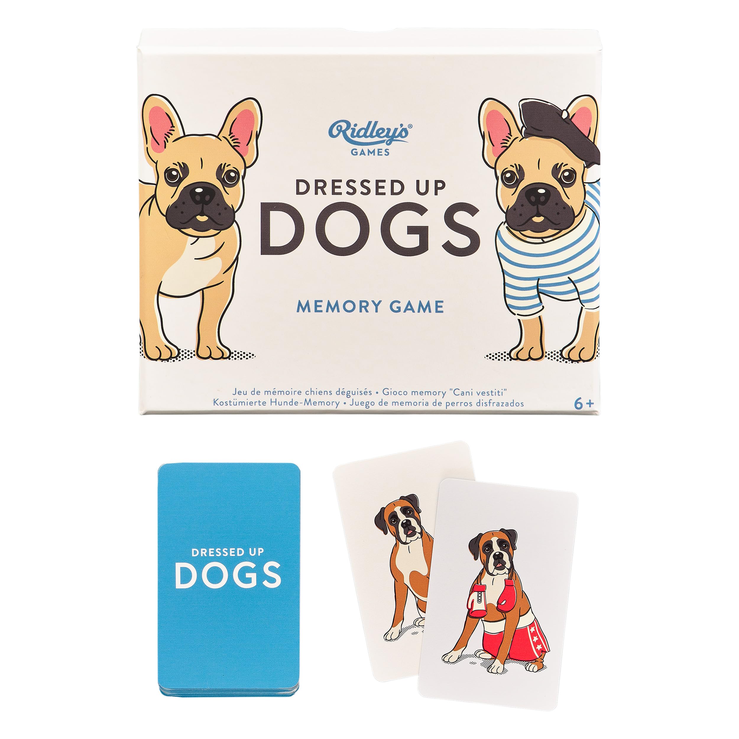 Ridley’s | Dressed Up Dogs | Memory Card Game | Ages 6+ | 2+ Players | 20 Minutes Playing Time