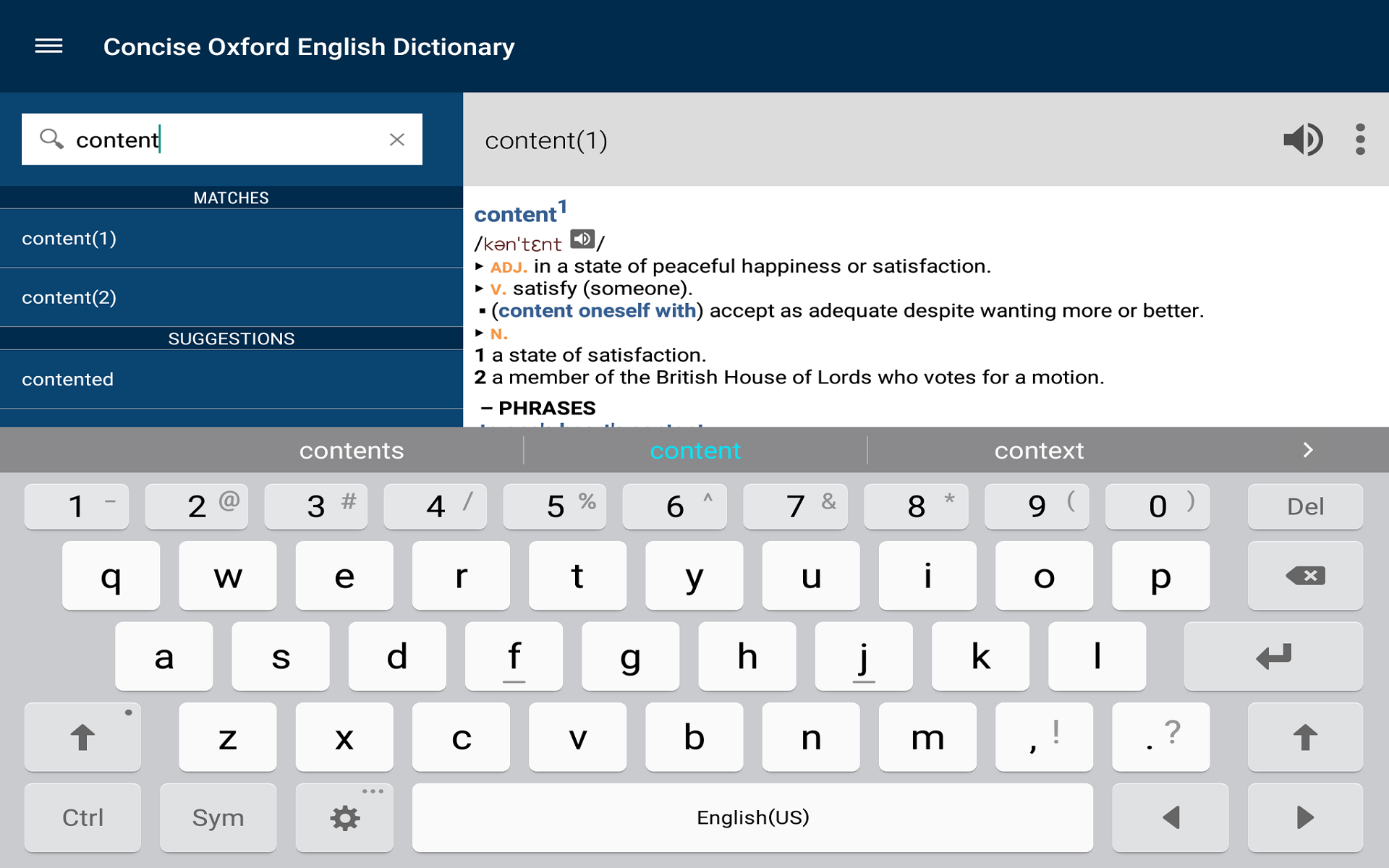 Concise Oxford English Dictionary with AudioAmazon.deAppstore for Android