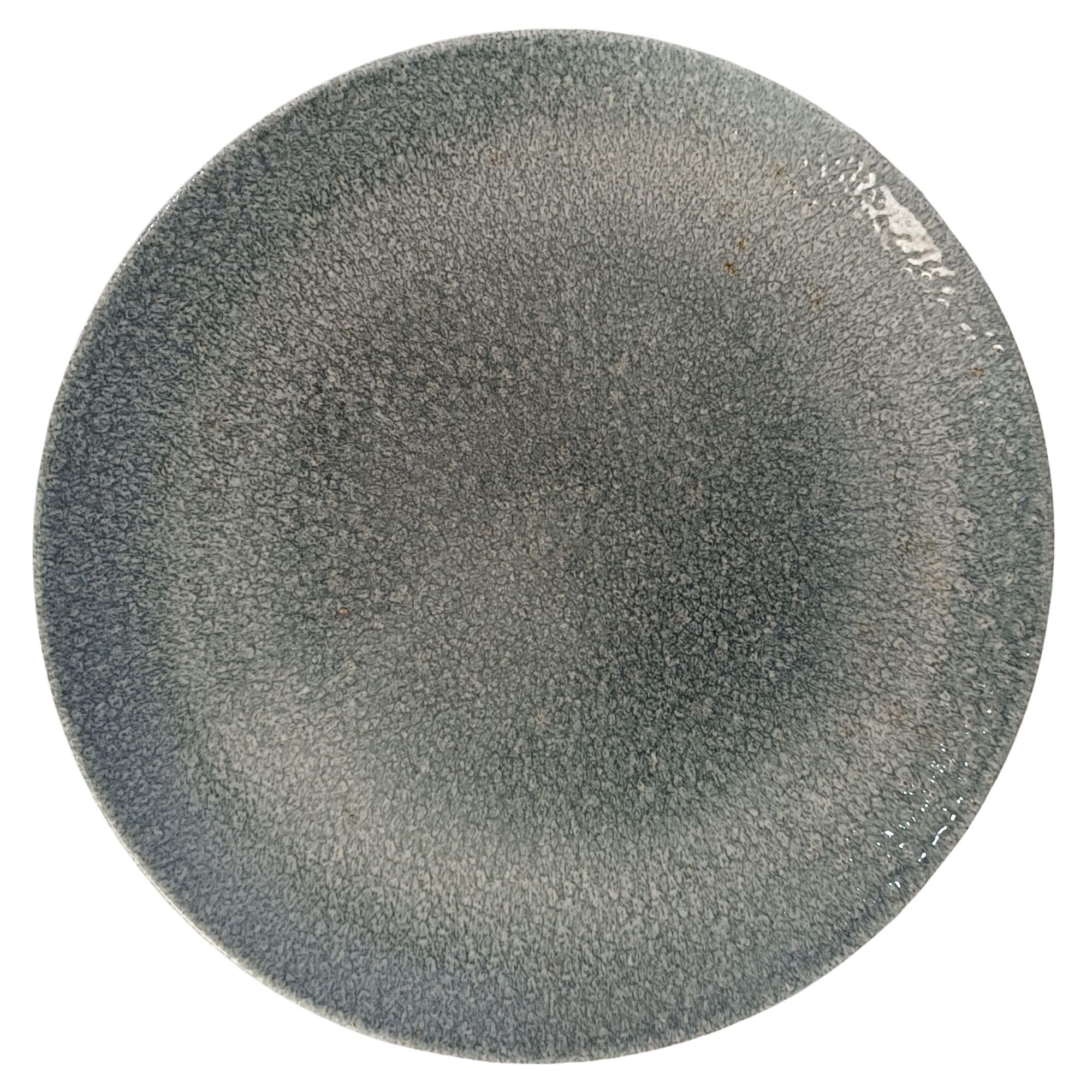 Churchill Studio Prints Raku Large Round Coupe Plate Topaz Blue 288mm