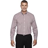 Devon &amp; Jones Men's Crown Collection Gingham Check> BURGUNDY D640