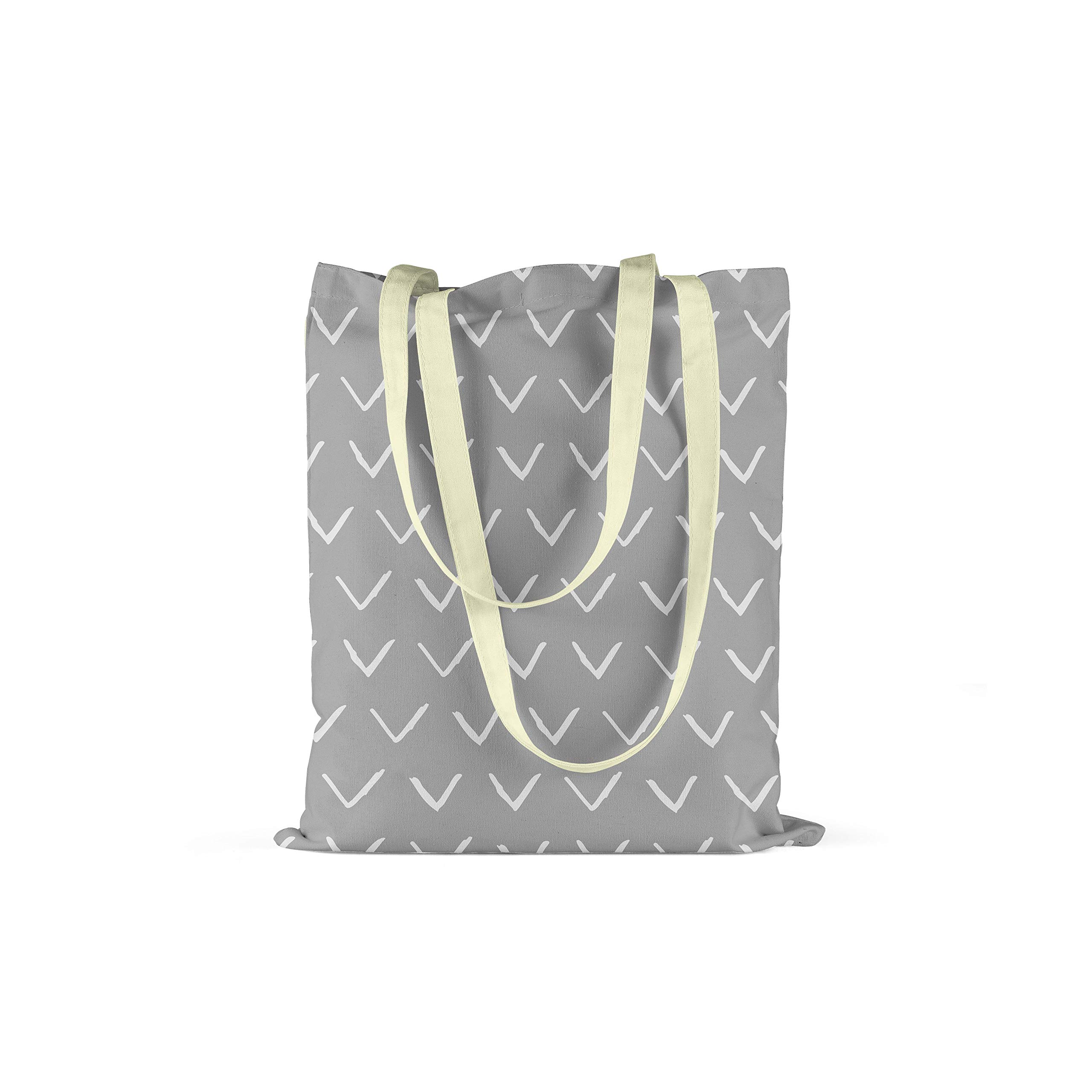 Bonamaison Printed Tote Bag, Reusable Grocery Bag, Shopping Bag, Machine Washable, Foldable, Canvas Cloth Bag with Handles, Size: 34x40 Cm