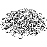 Syhood 100 Pcs Lobster Claw Clasp 0.91x0.47 Inch Large Lobster Claw Clasp Necklace Bracelet Fastener Hook DIY Jewelry Finding(2.3 x 1.3 Cm/ 0.91 x 0.47 Inch,Silver)