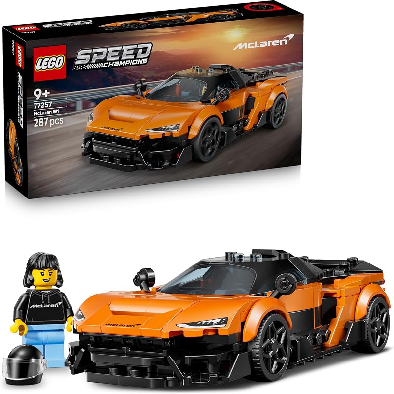 Speed Champions McLaren W1 - Jouet Voiture - Maquette avec Minifigurine Collector de Pilote - Idée de Cadeau d'anniversaire pour Garçon dès 9 Ans ou Fan de Sport Automobile 77257