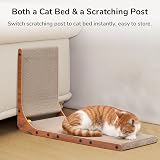 FUKUMARU Cat Scratcher 68cm L-Shaped Cardboard Wall Scratcher Walnut view 7