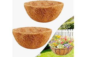 2pcs 20 inch Coco Liners for Hanging Baskets, Hanging Nut Pot Coconut Basket Liners Pot Mat, Planter Garden Der Iron Art Craf