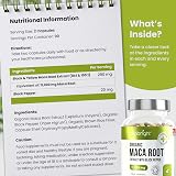 VitaBright Black Maca Root Capsules Yellow 11,000mg 180 Count UK Made view 3