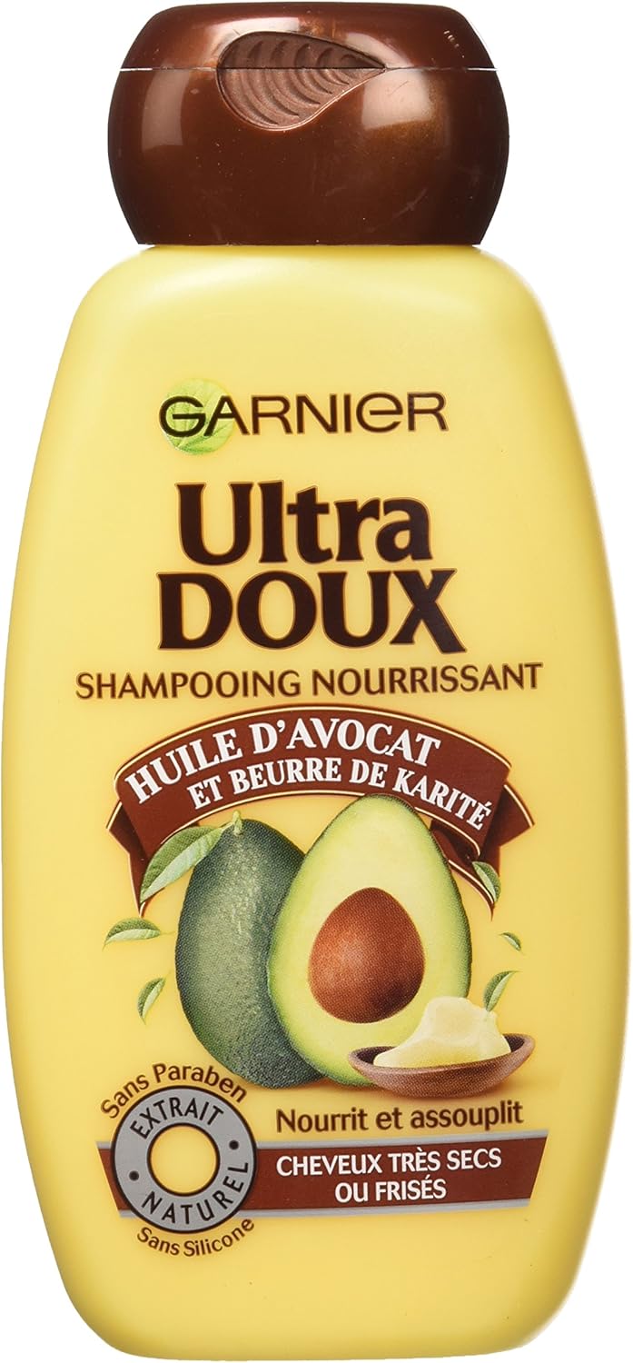 Garnier Ultra Soft Shampoo for Very Dry/Frizzy Hair with Avocado Oil/Shea Butter 250 ml, other, 250 ml (Pack of 1)