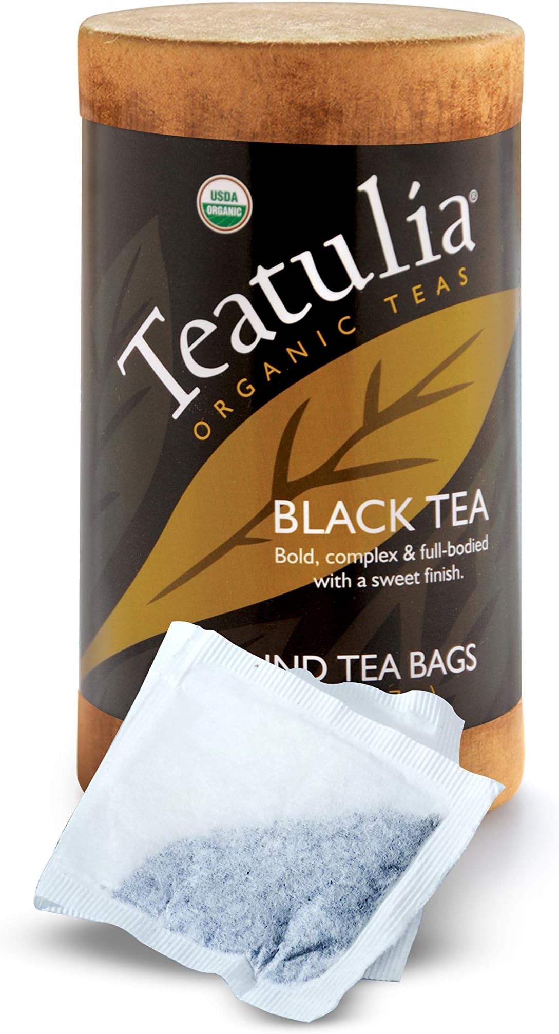 Teatulia Organic Fine-Cut Black 180 Tea Bags | 6 Canisters x 30 Paper Square Tea Bags | Natural Caffeine & Award Winning Black Tea | For Organic Tea Lovers