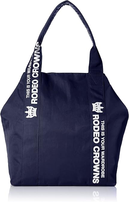 Amazon ロデオ クラウンズ Tote 縦 Nylon Print ネイビー Rodeo Crowns ロデオ クラウンズ トート バッグ