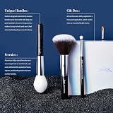 Jessup 25pc Professional Makeup Brush Set Natural Synthetic Hair Foundation view 4