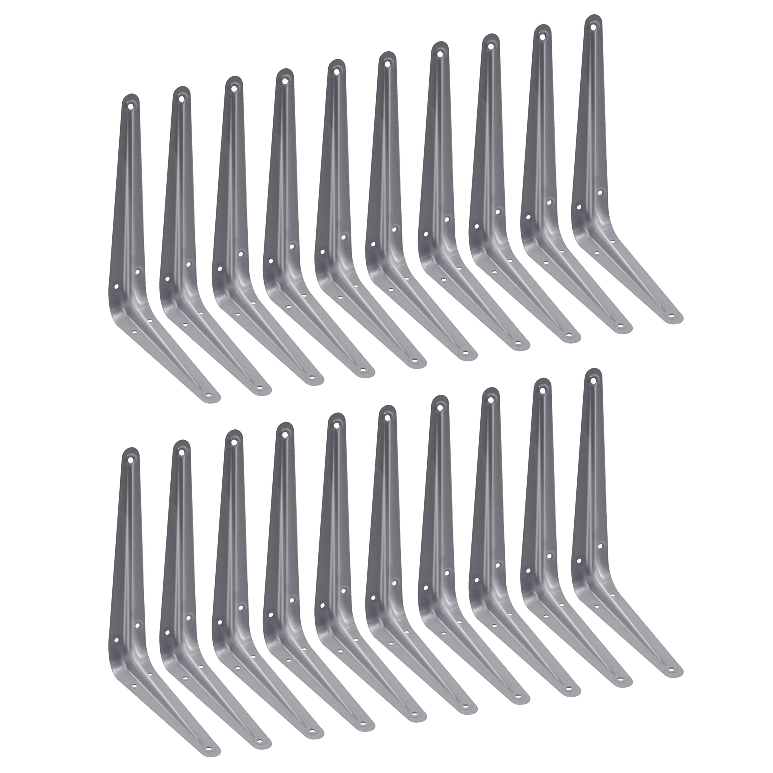 EAI 200x150mm / 8x6" Original London Pattern Shelf Bracket | Silver/Grey | Pack of 20