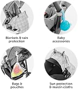 Zamboo Universal Stroller Pegs 6-Pack Grey/White Buggy Clips view 4