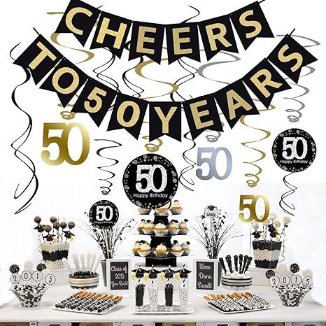 Amazon Co Jp 50歳の誕生日デコレーションキット Cheers 50 ゴールドグリッター Happy Birthdayバナー スパークリングセレブレーション 50 おもちゃ Amazon Co Jp 50歳の誕生日デコレーションキット Cheers 50 ゴールドグリッター Happy Birthdayバナー スパークリングセレブレーション 50 おもちゃ