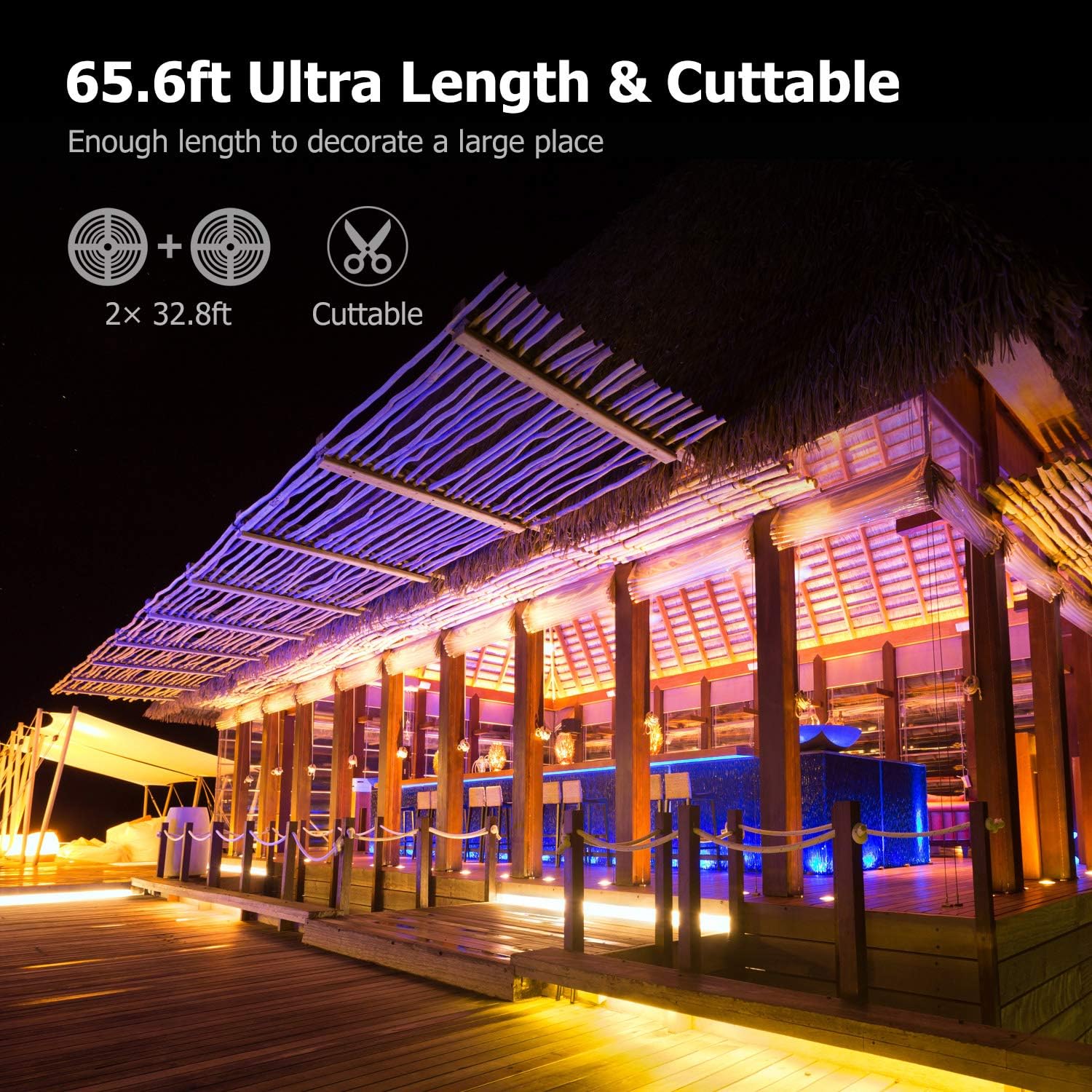20M LED Strip Lights, UALAU APP Control Music Sync LED Light Strip Kits