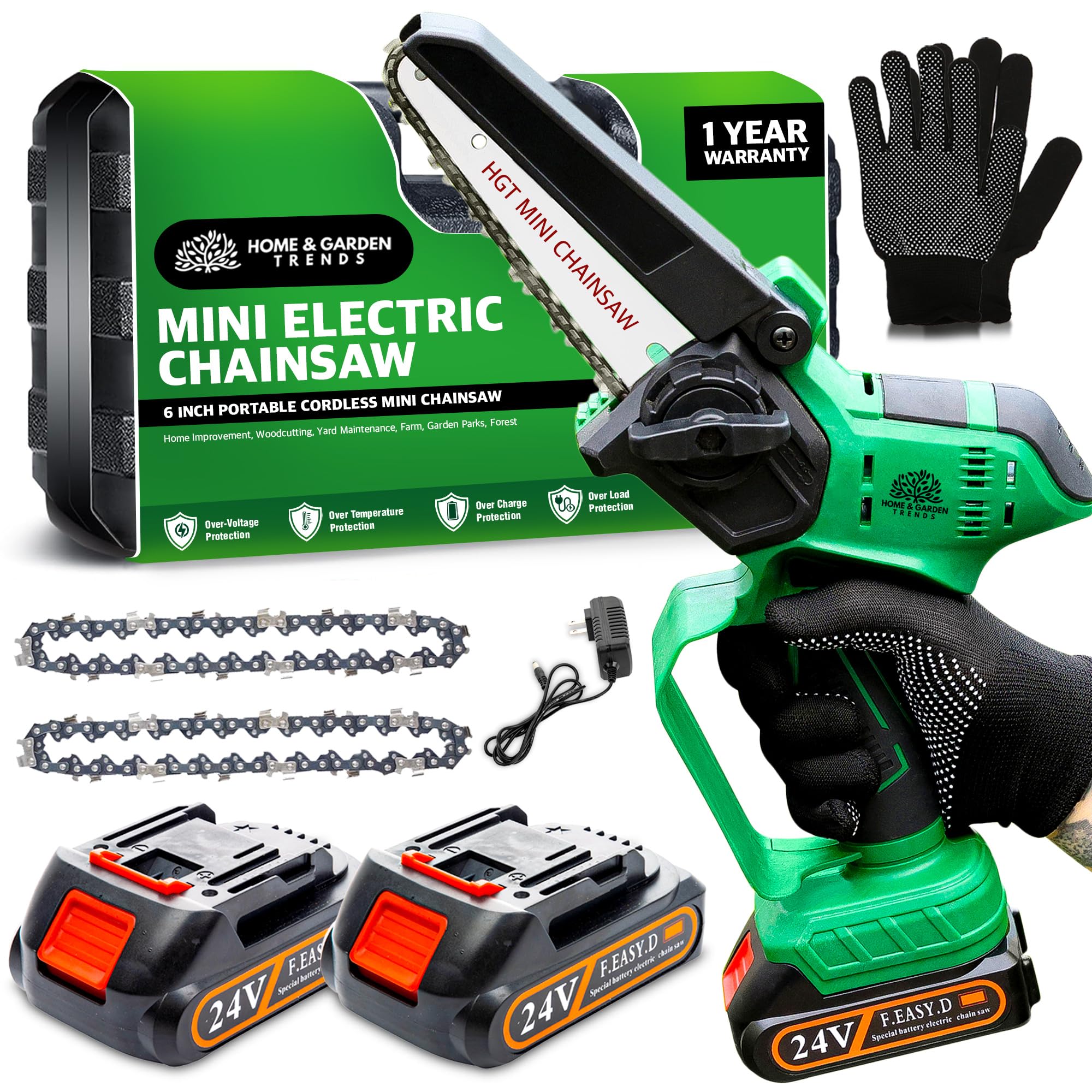 Mua HGT Mini Chainsaw - Portable 6 inch Electric Chainsaw Cordless ...
