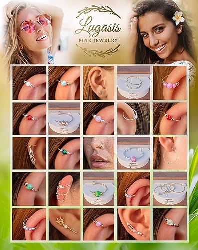 Silver Small Hoop Earrings For Women Men, 3 Pairs Cartilage Earrings Set Hypoallergenic 925 Sterling Silver Endless Helix Tragus Earrings Nose Lip Rings (8mm, 10mm, 12mm) In | Whizz Earrings - Foto 13
