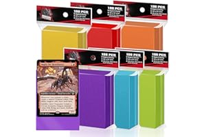 VKshop 600pcs Penny Sleeves for Trading Cards,Toploader Card Protection for Baseball Cards, MTG Card Sleeves Fit for Yugioh,Football,Magic,Sports Cards(6 Colours)