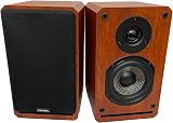 Roxel RBS 300 Cherry Wood Passive Bookshelf Speaker 4in Carbon Woofer 1in Silk view 3
