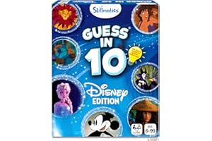 Skillmatics Guess in 10 Disney, Card Game, Christmas Stocking Stuffers for Girls, Boys, Kids, Teens, Adults Who Love Cinderella, Mickey Mouse, Moana, Travel Toy, Gifts for Ages 6, 7, 8, 9 and Up