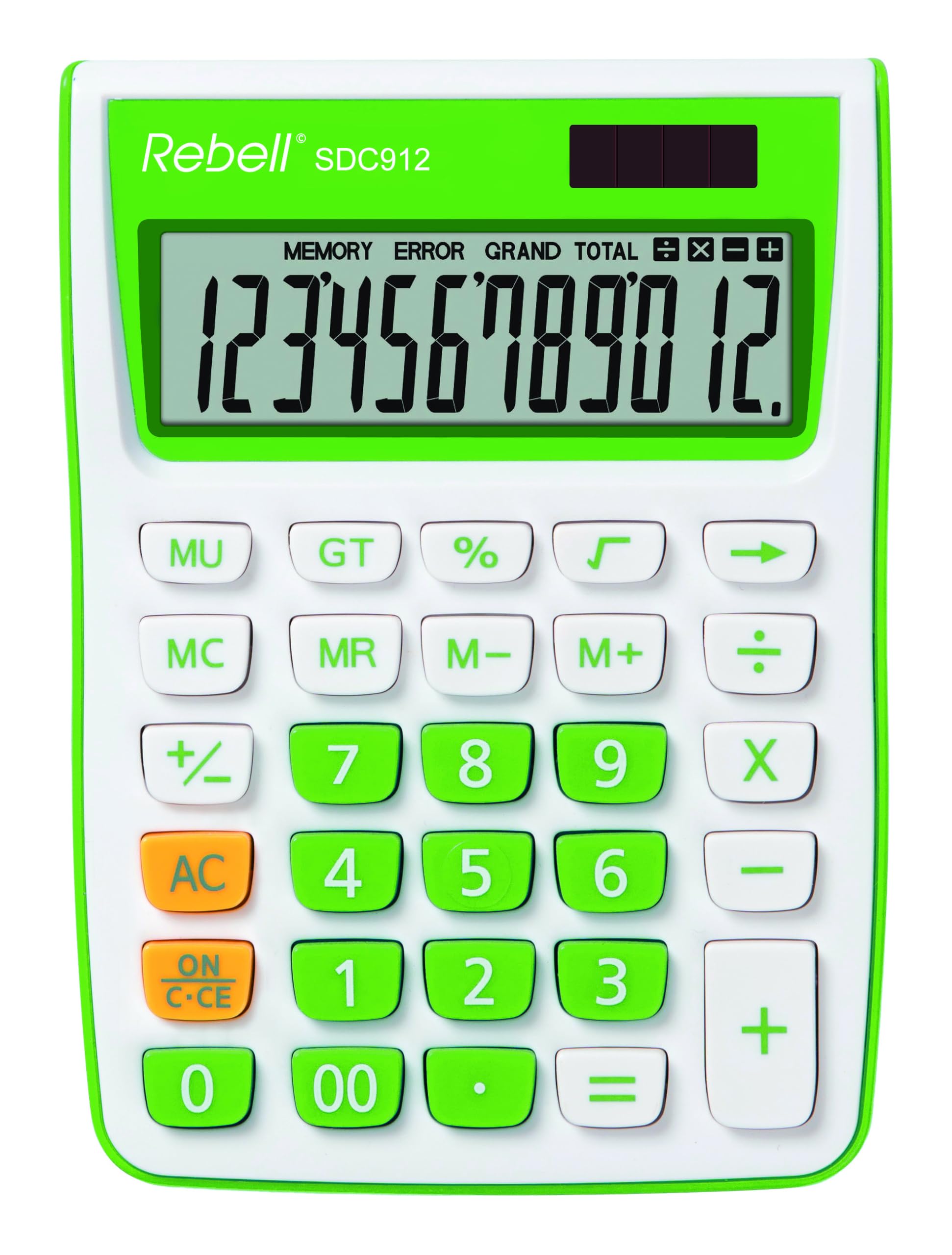 Rebell SDC912+ Stylish Desktop Calculator - Green