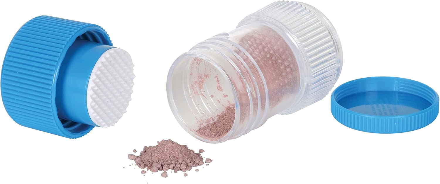 Ezy Dose Pill Crusher and Grinder | Crushes Pills, Vitamins, Tablets | Storage Compartment | Removable Drinking Cup | Transparent Base: Health & Personal Care