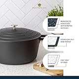 MasterClass Casserole Dish with Lid 5L 28 cm Induction Oven Safe Black view 4