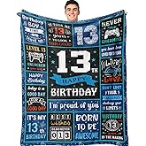 Jepufo 13 Year Old Boy Gifts, Gifts for 13 Year Old Boy, 13th Boys Birthday Gift, Presents for 13th Birthday Decorations Blanket 50"X60"