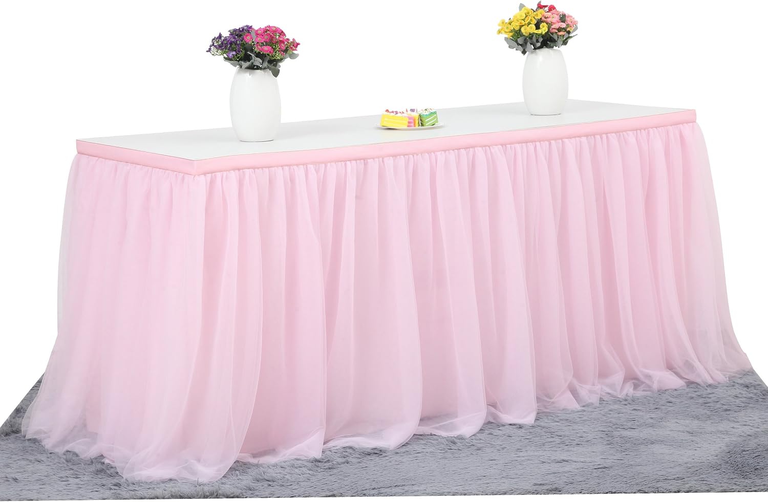 how to do a tutu table skirt