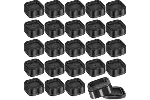 Zeylju 24 Pack Furniture Risers, Bed Risers,Heavy Duty Square Stackable, Adjustable Height 1.38/2.17/2.9 Inch for Bed,Desk,So