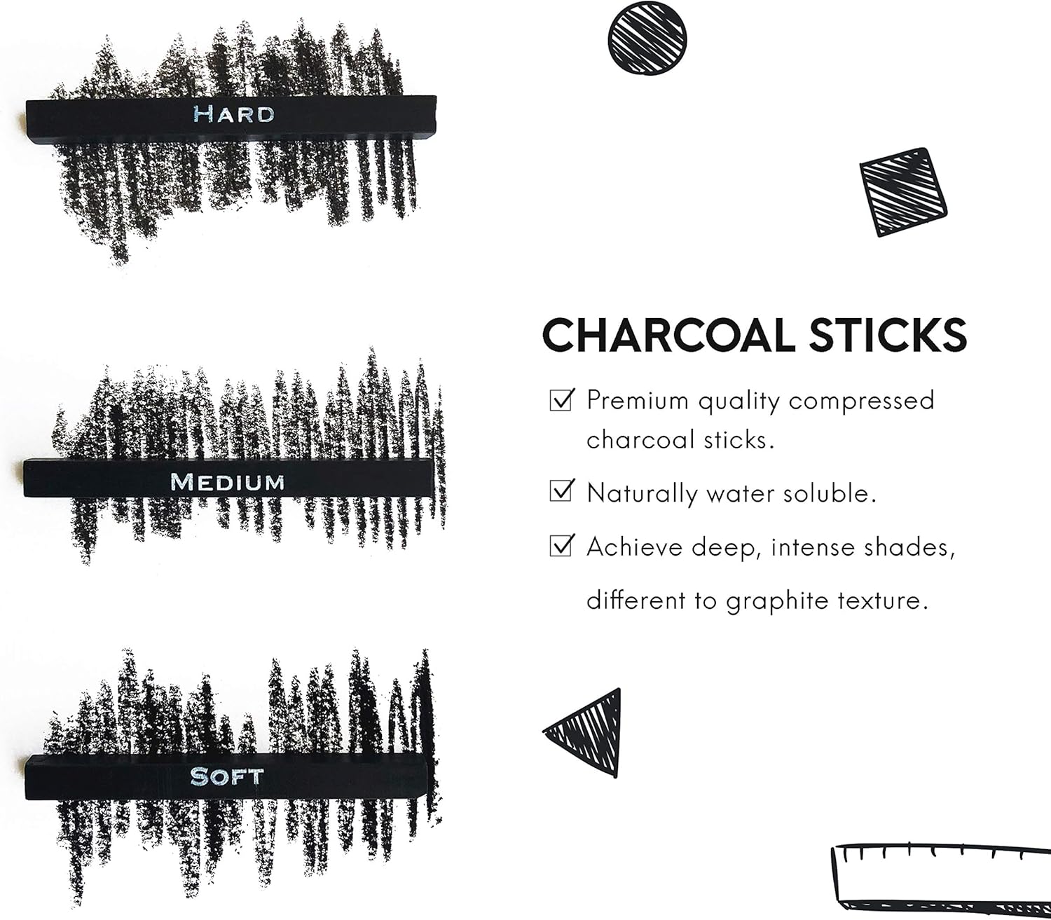 Artists’ Sketch Set – 22 Piece Essential Set – Huge Selection of Premium Sketch Art Supplies – Portable and Travel Friendly to Start Drawing at School Studio Home - MozArt Supplies